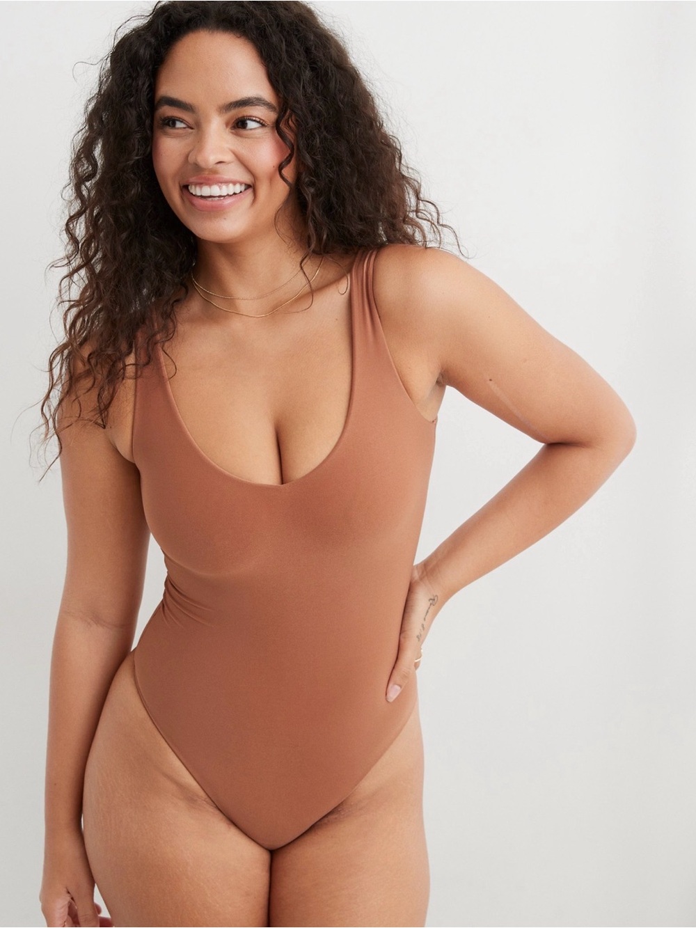Aerie Smoothez Plunge Bodysuit horizon